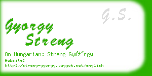 gyorgy streng business card